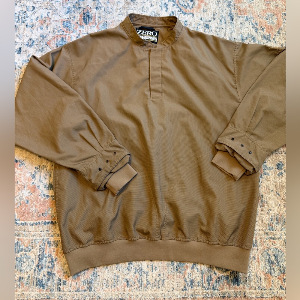 ZERO Restriction Checked Golf Outerwear Jacket in Brown